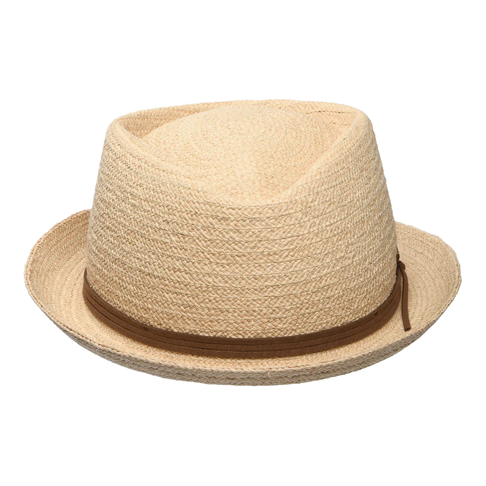Stetson Diamond Crown Pork Pie Hut aus Raffia-Stroh - Natur - Image 3