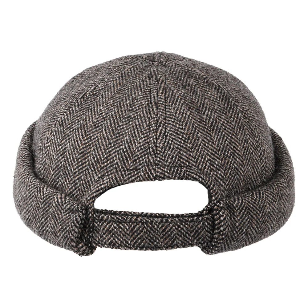 Stetson Docker Beanie Mütze mit Fischgrätmuster aus Wolle - Grau-Schwarz - Image 3