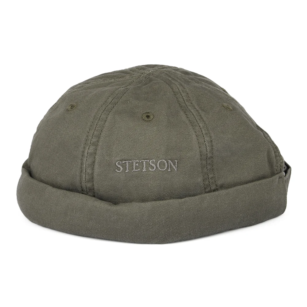 Stetson Docker Beanie Mütze aus Baumwolle - Olivgrün - Image 2