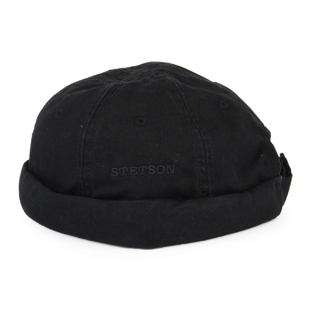 Stetson Docker Beanie Mütze aus Baumwolle - Schwarz - Image 2