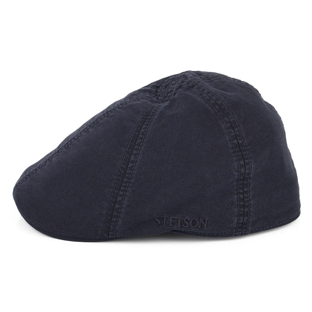 Stetson Duckbill Schiebermütze aus Bio Baumwolle - Marineblau - Image 3