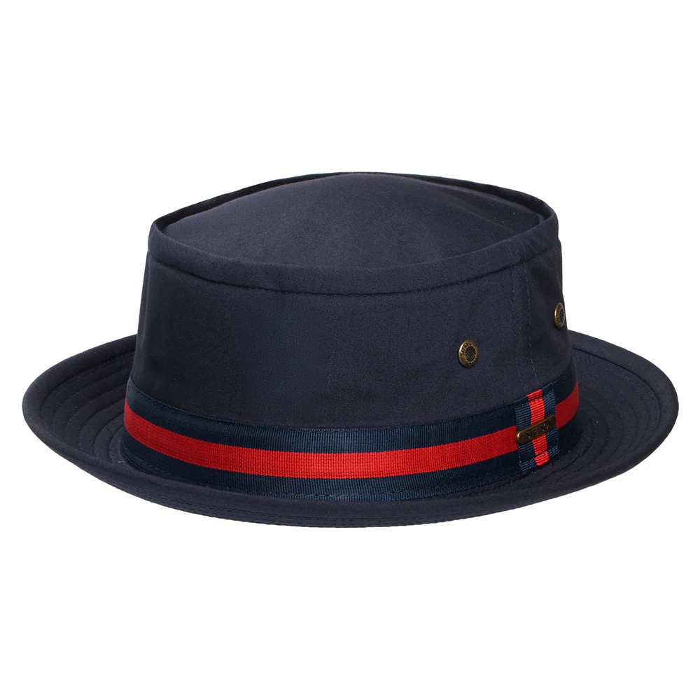 Stetson Fishermans Eimer Pork Pie Hut - Dunkles Marineblau