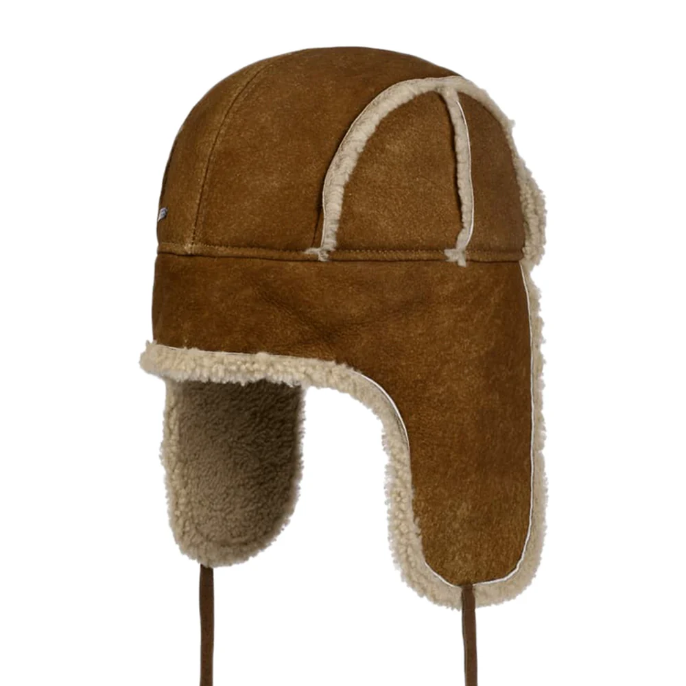 Stetson Fliegermütze aus Lammfell - Whisky - Image 3