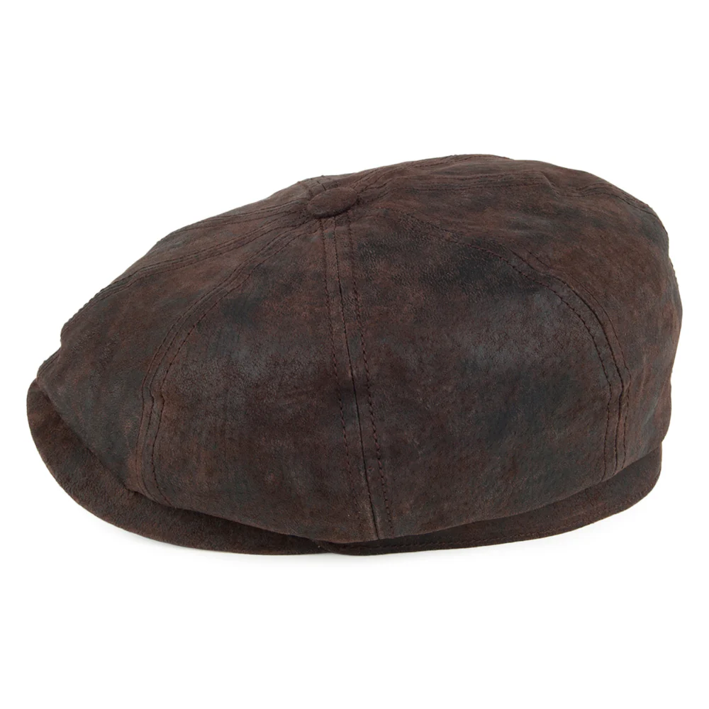 Stetson Hatteras Ballonmütze aus Leder - Braun - Image 3