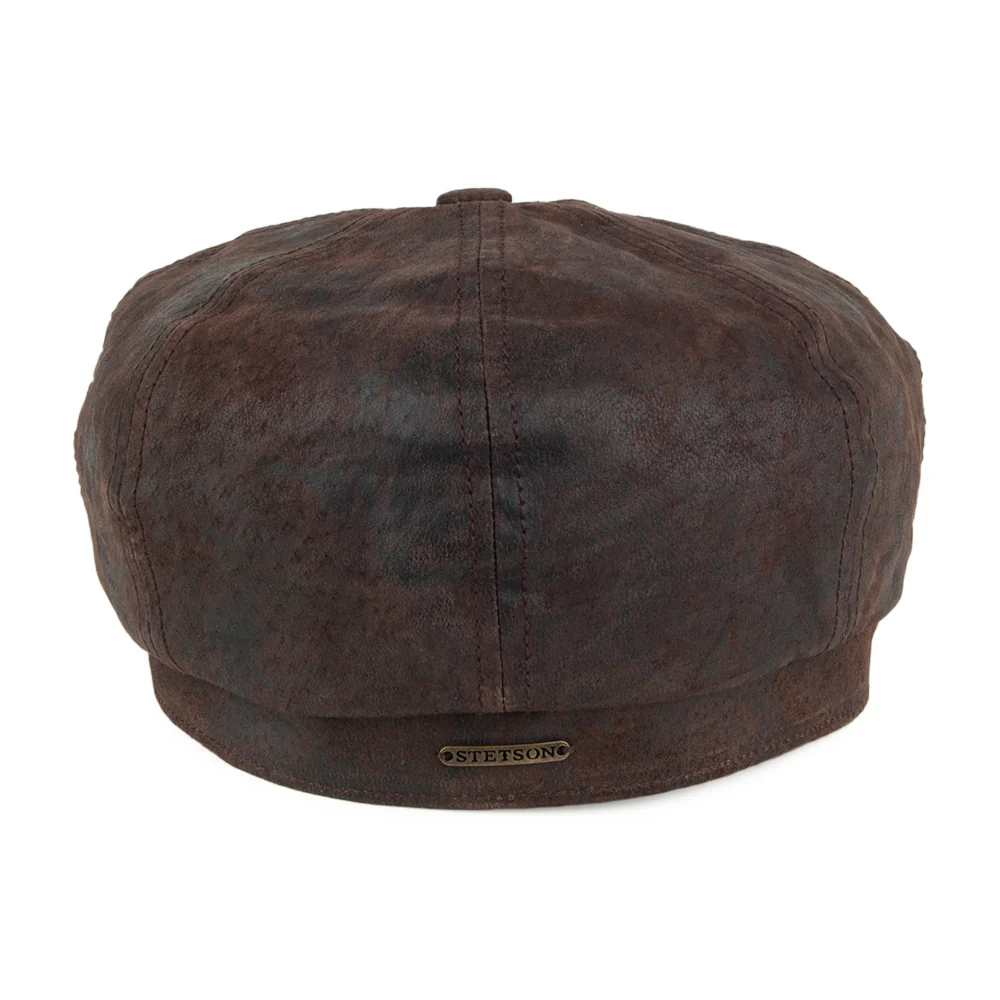 Stetson Hatteras Ballonmütze aus Leder - Braun - Image 4