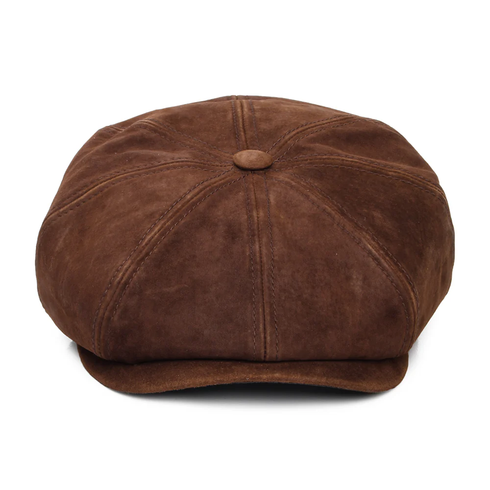 Stetson Hatteras Ballonmütze Distressed aus Leder - Cognac - Image 2