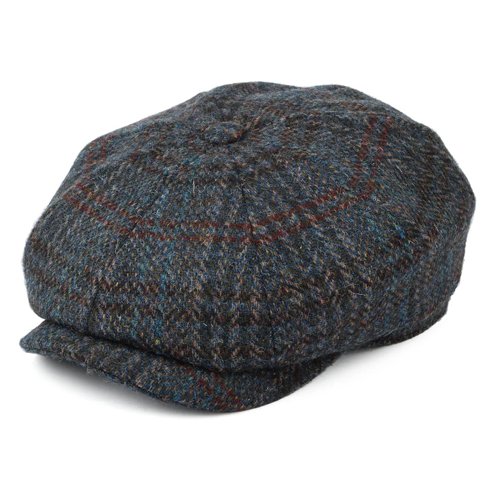 Stetson Hatteras HARRIS TWEED Ballonmütze - Blau-Grau