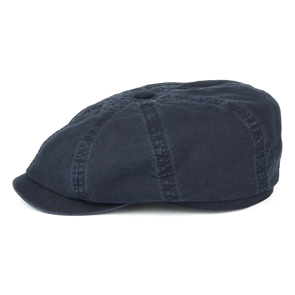 Stetson Hatteras verwaschene Ballonmütze aus Bio Baumwolle-Marineblau - Image 3