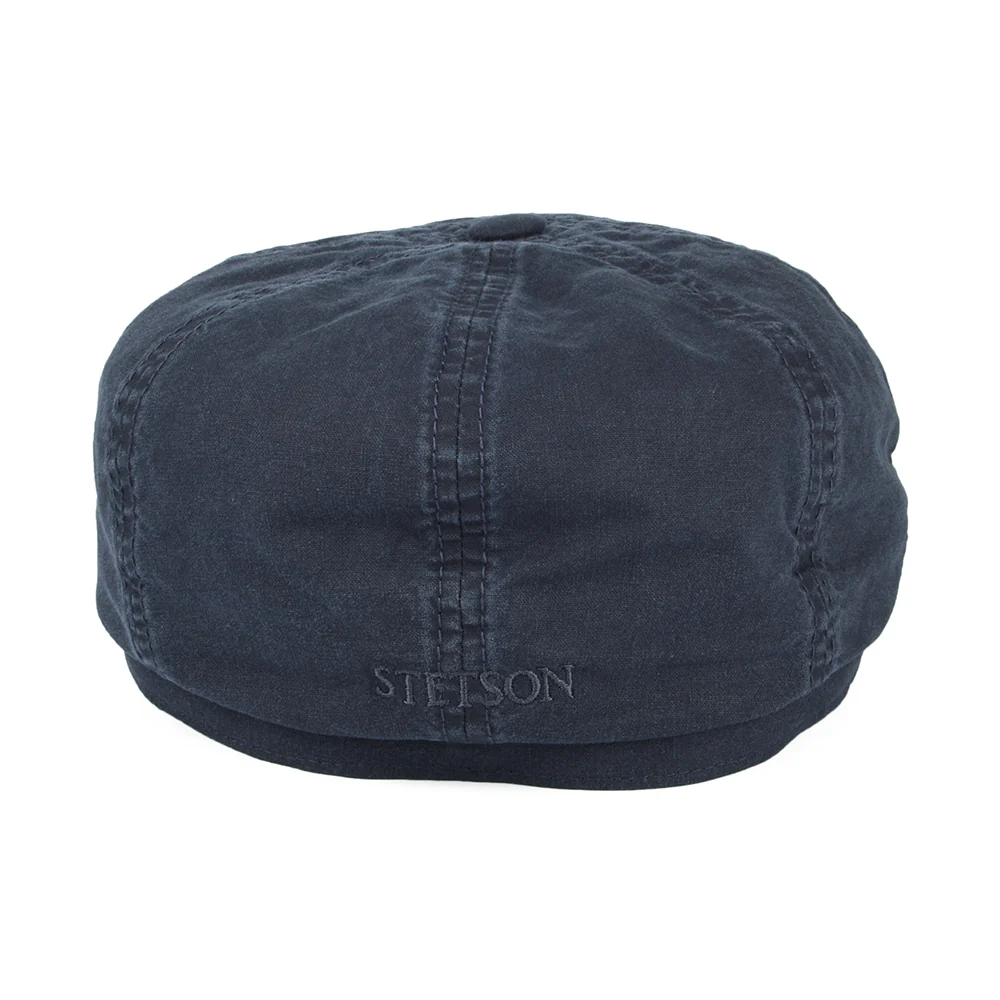 Stetson Hatteras verwaschene Ballonmütze aus Bio Baumwolle-Marineblau - Image 4