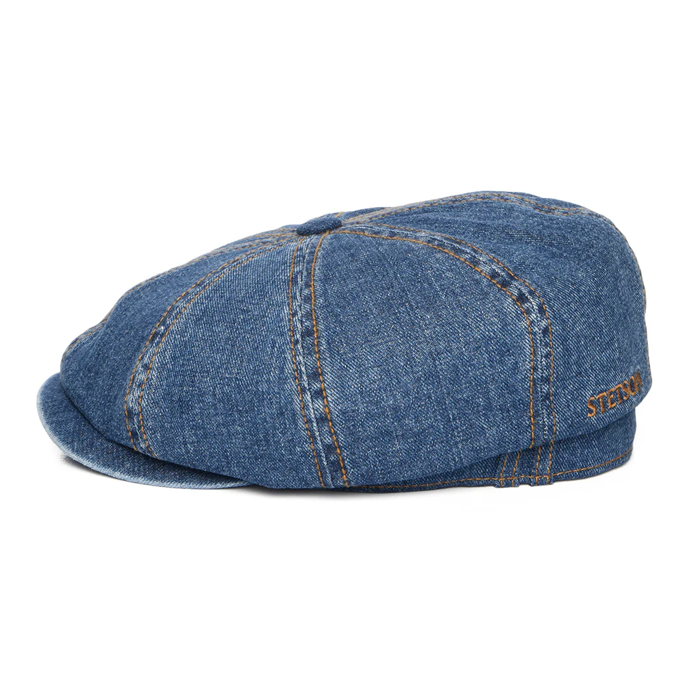 Stetson Hatteras Verwaschener Denim Ballonmütze - Blau - Image 3