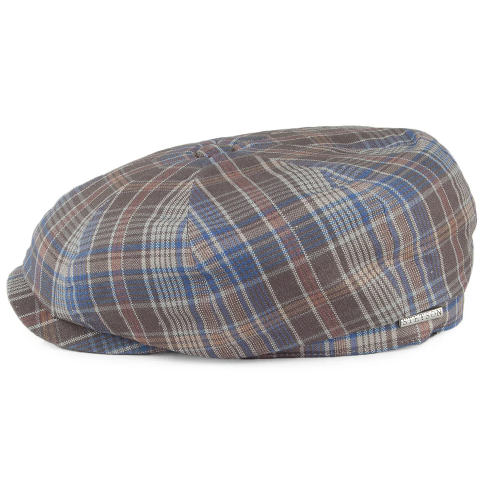 Stetson Karo Ballonmütze - Blau-Grau - Image 3
