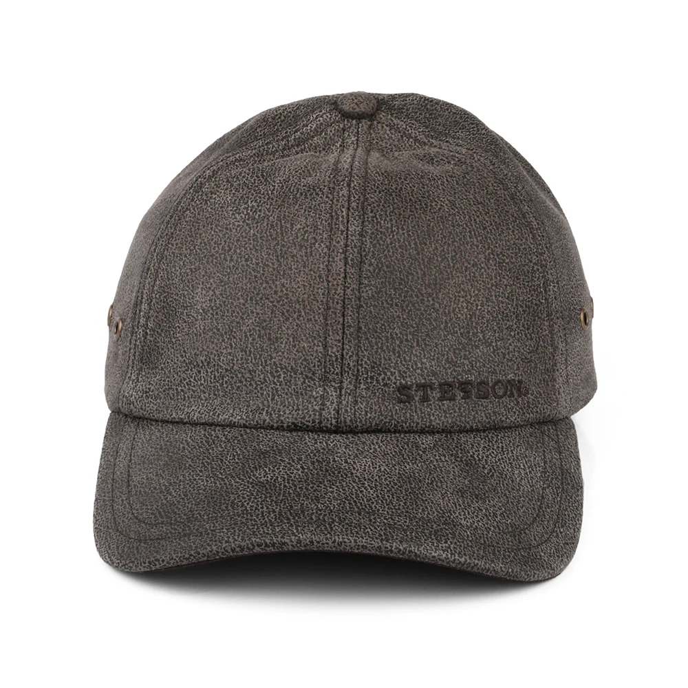Stetson Leder Baseball Cap - Braun - Image 2
