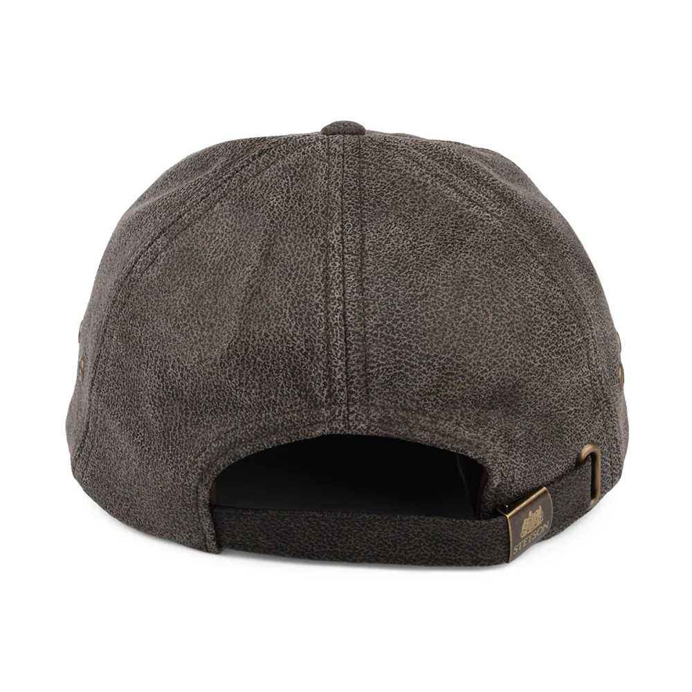 Stetson Leder Baseball Cap - Braun - Image 3