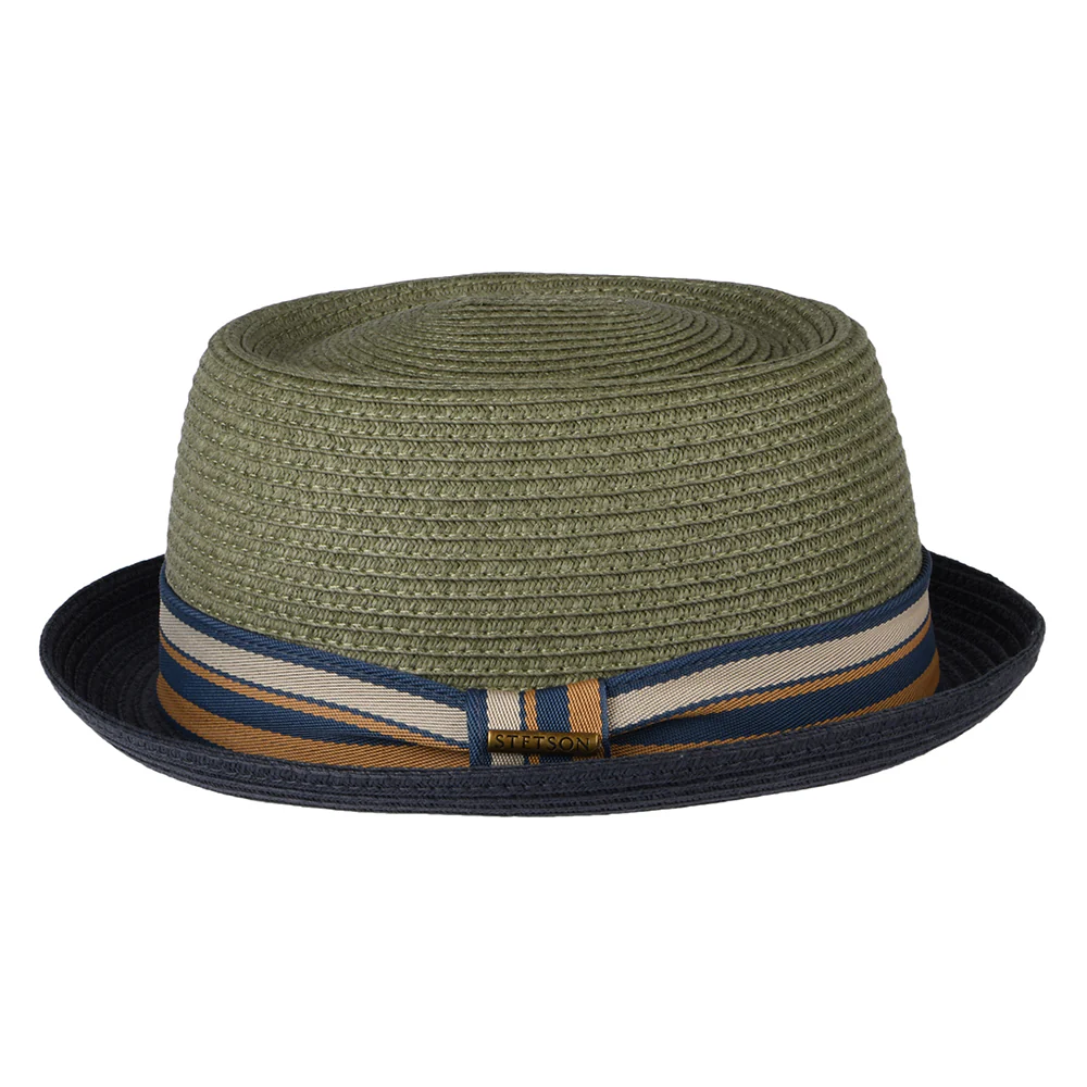Stetson Pork Pie Hut aus Toyo Stroh - Grau-Blau - Image 2