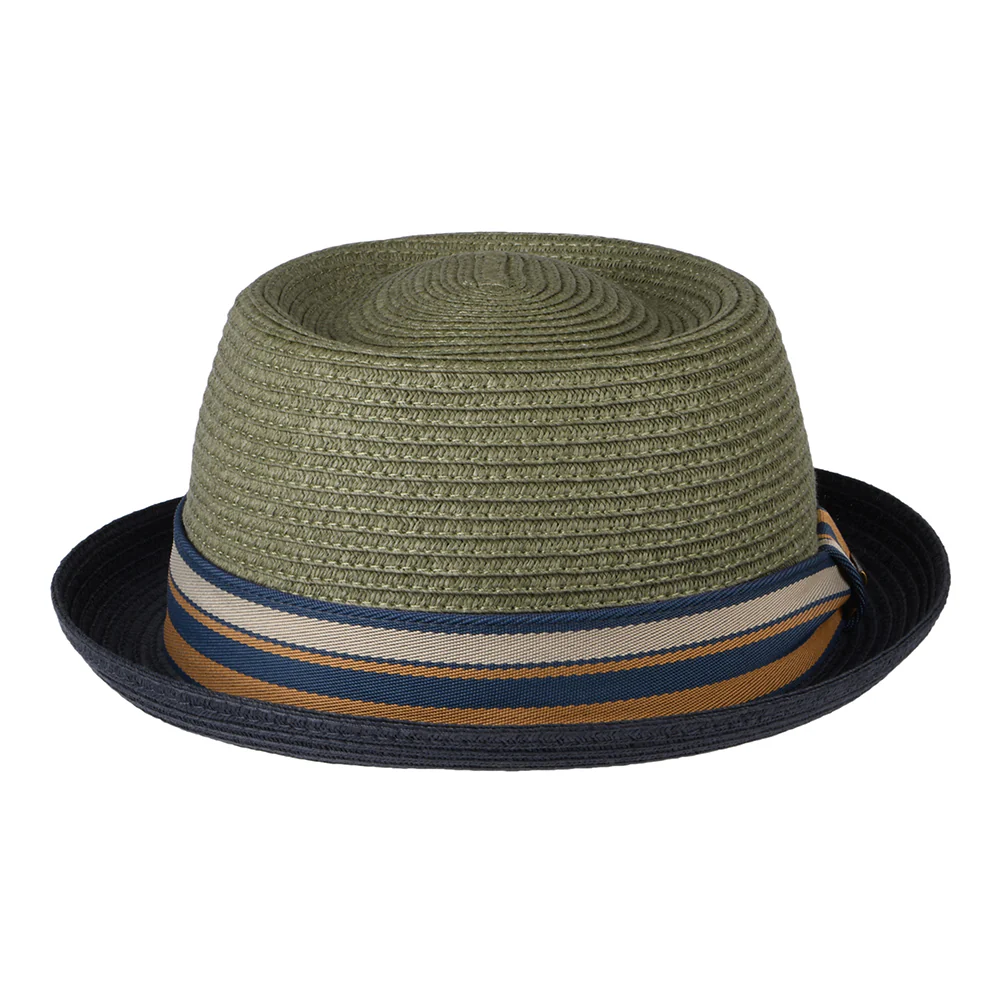Stetson Pork Pie Hut aus Toyo Stroh - Grau-Blau - Image 3