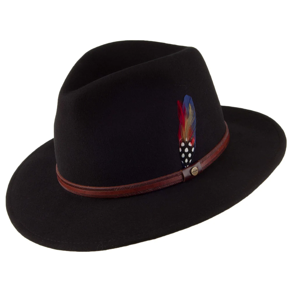 Stetson Rantoul Safari Fedora Hut - Schwarz