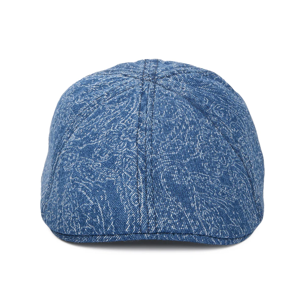 Stetson Texas Duckbill Denim Schiebermütze mit Paisleymuster - Blau - Image 2