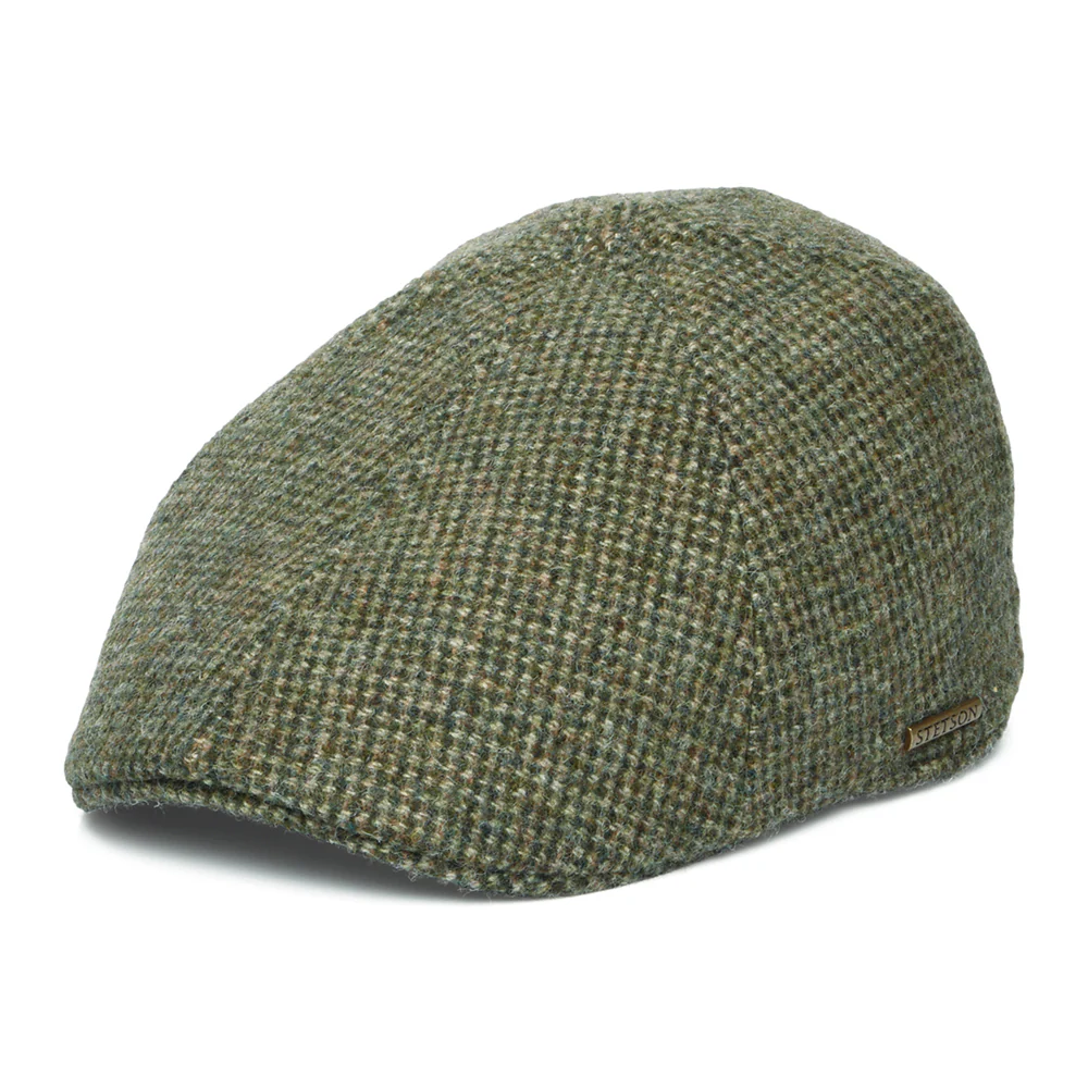 Stetson Texas Duckbill Schiebermütze aus Wolle - Olivgrün