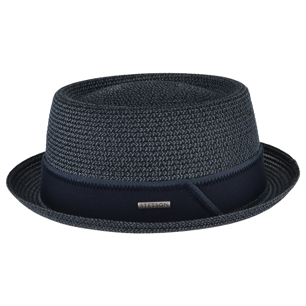 Stetson Pork Pie Hut aus Toyo Stroh - Blau - Image 2