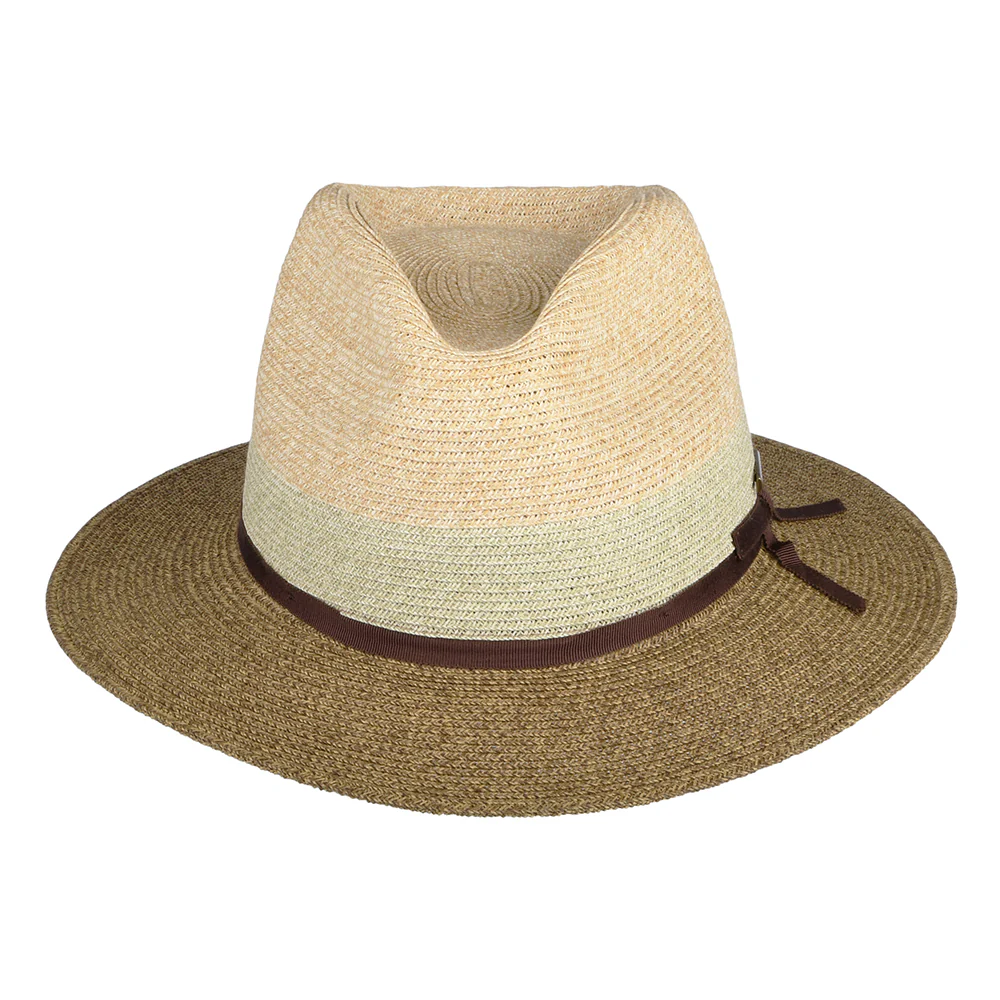 Stetson Traveller Fedora Hut dreifarbig - Beige-Braun - Image 3