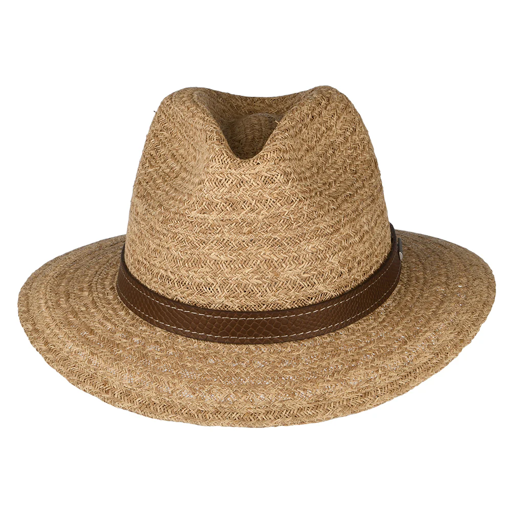 Stetson Traveller Safari Fedora Hut aus Raffia-Stroh - Natur - Image 3