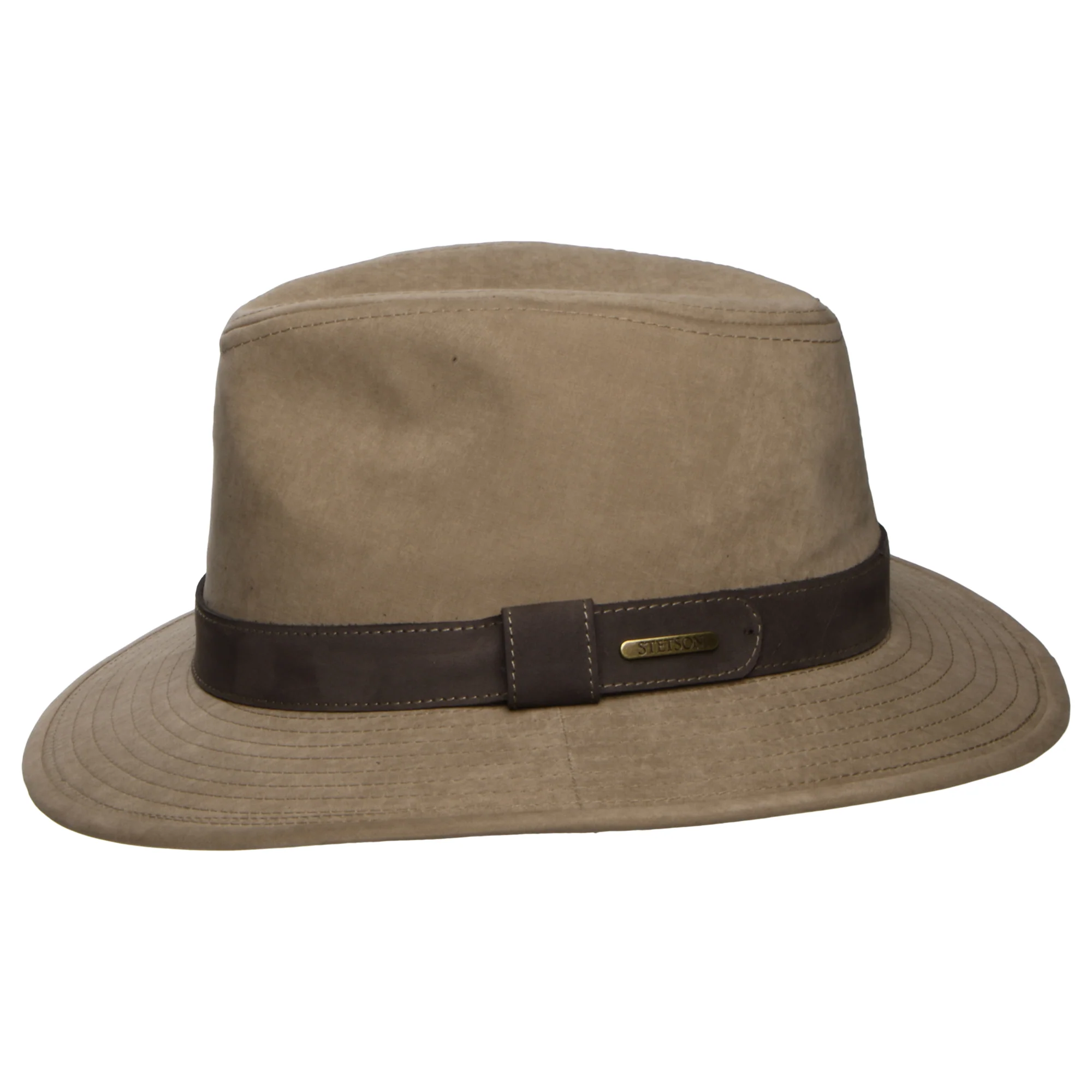 Stetson Traveller Wasserabweisender Safari Fedora Hut - Sand - Image 2