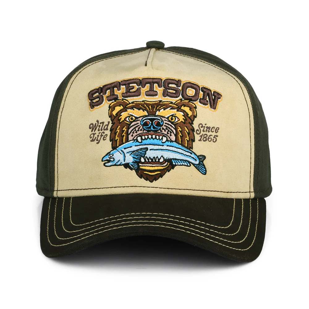 Stetson Wild Life Snapback Cap - Beige-Olivgrün-Braun - Image 2