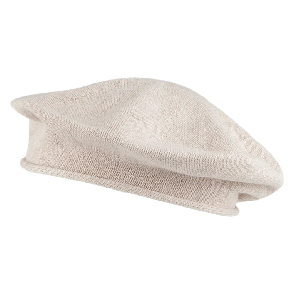 sur la tête 26.5cm Baskenmütze aus Baumwolle - Sand