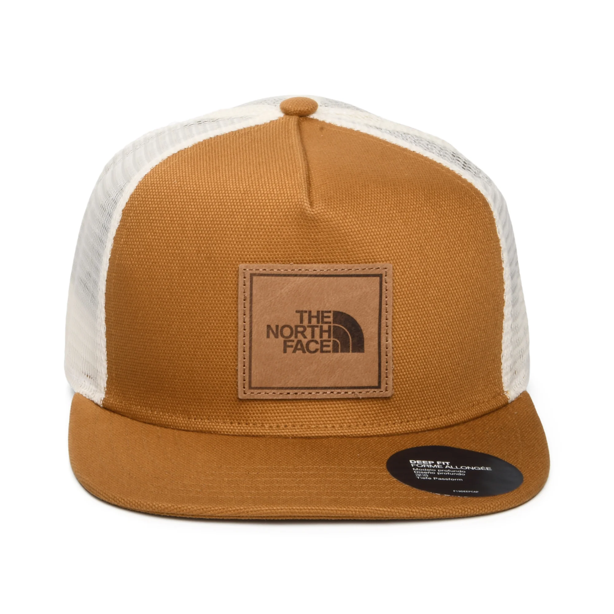 The North Face Half Dome Trucker Cap mit flachem Visier - Hellbraun-Weiß - Image 2