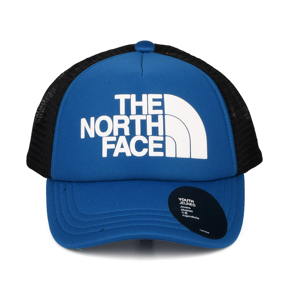 The North Face Kinder Logo Trucker Cap - Mittelblau-Schwarz - Image 2