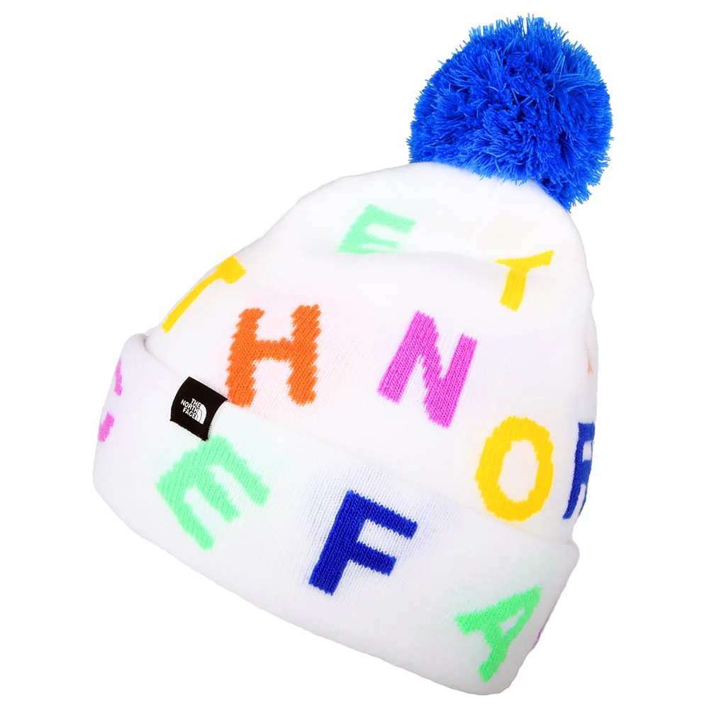 The North Face Kinder Ski Tuke Bommelmütze - Weiß-Multi