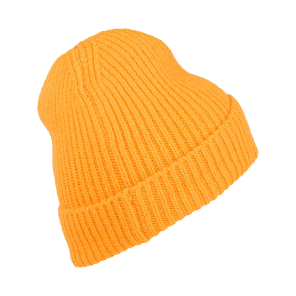 The North Face Logo Box Beanie Mütze mit Umschlag - Gelb - Image 2