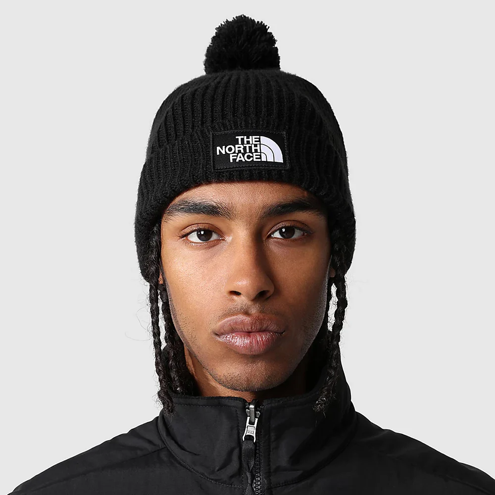 The North Face Logo Box Recycled Bommelmütze - Schwarz - Image 3