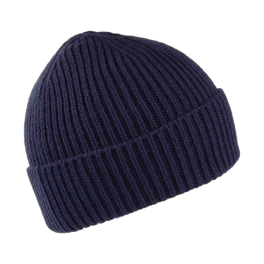The North Face Logo Box mit Umschlag Fishermann Beanie Mütze - Marineblau - Image 2