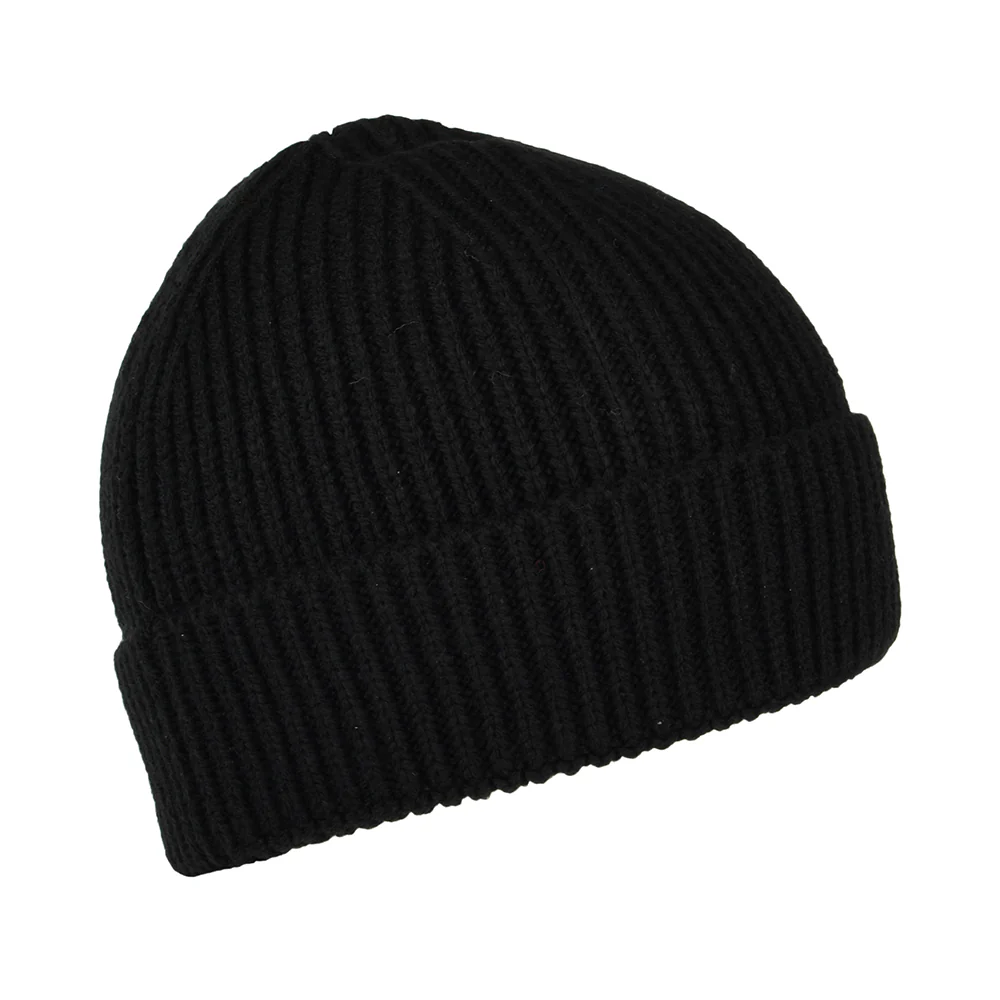 The North Face TNF Logo Box Cuffed Fisherman Beanie Mütze - Schwarz - Image 2