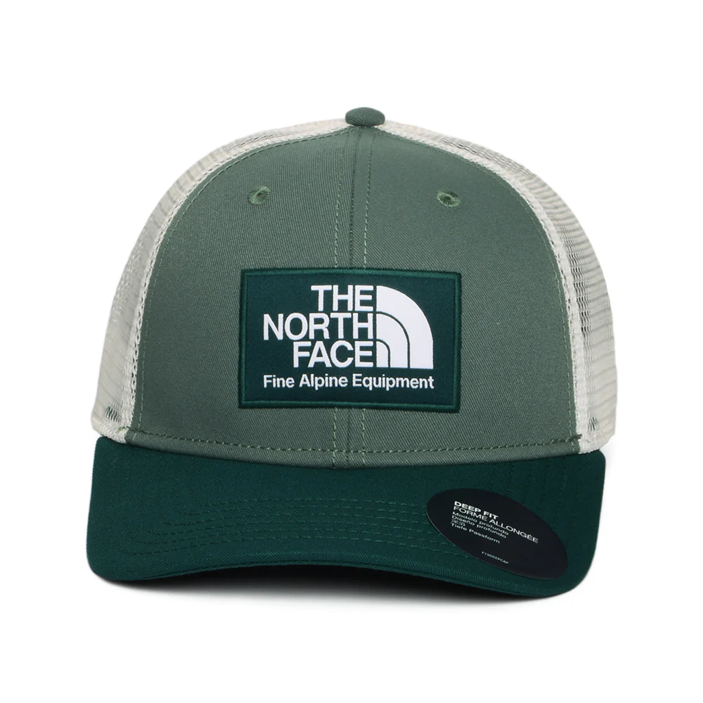 The North Face Mudder II Deep Fit Recycelt Trucker Cap - Salbeigrün-Waldgrün-Weiß - Image 2