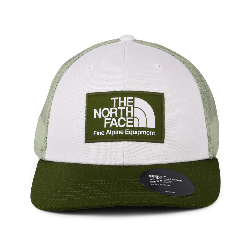 The North Face Mudder II Deep Fit Recycelt Trucker Cap - Weiß-Olivgrün-Salbeigrün - Image 2