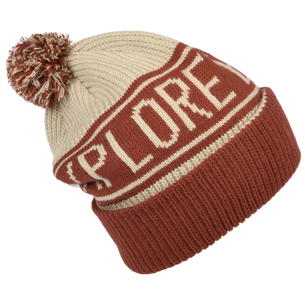 The North Face Retro TNF Pom Bommelmütze - Rot-Hellbraun - Image 2