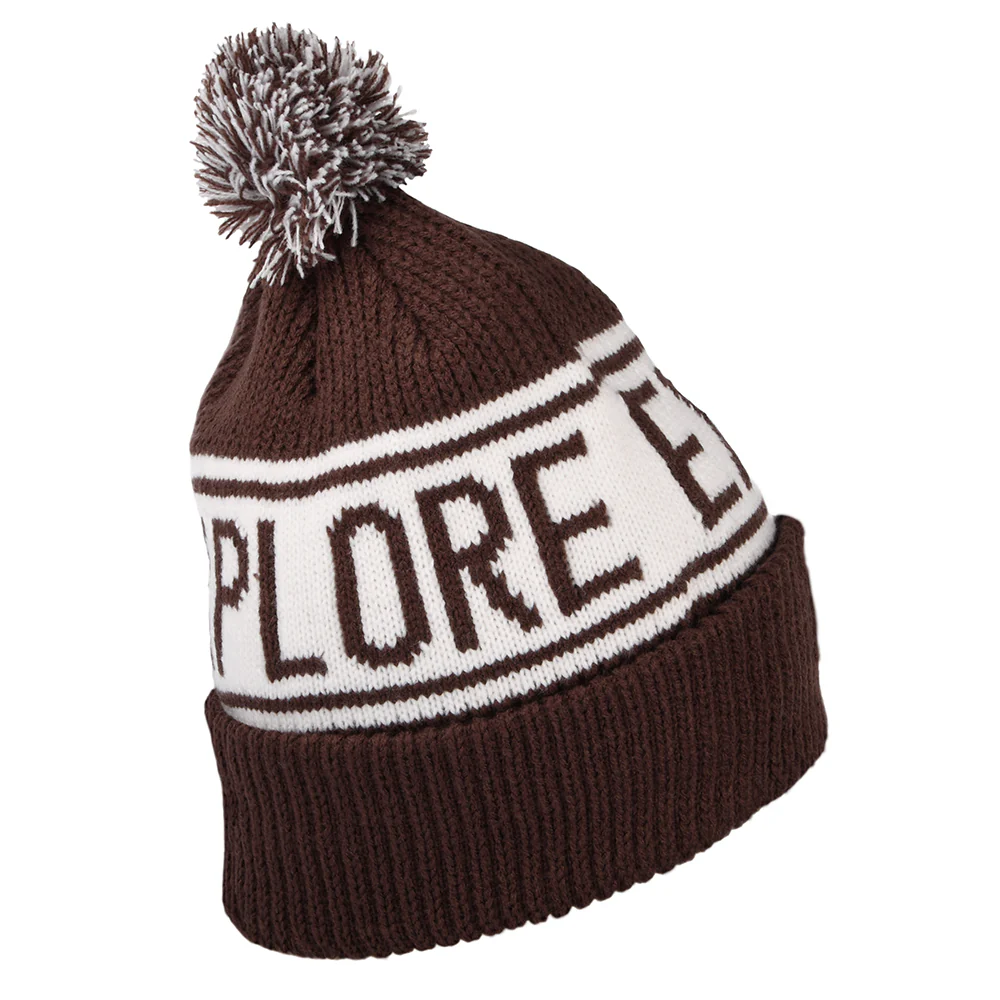 The North Face Retro TNF Pom Bommelmütze - Braun-Cremeweiß - Image 2
