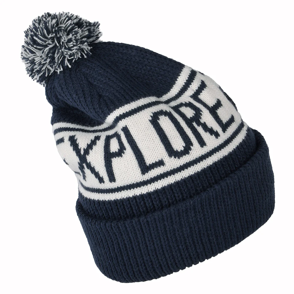 The North Face Retro TNF Pom Bommelmütze - Marineblau-Grau - Image 2