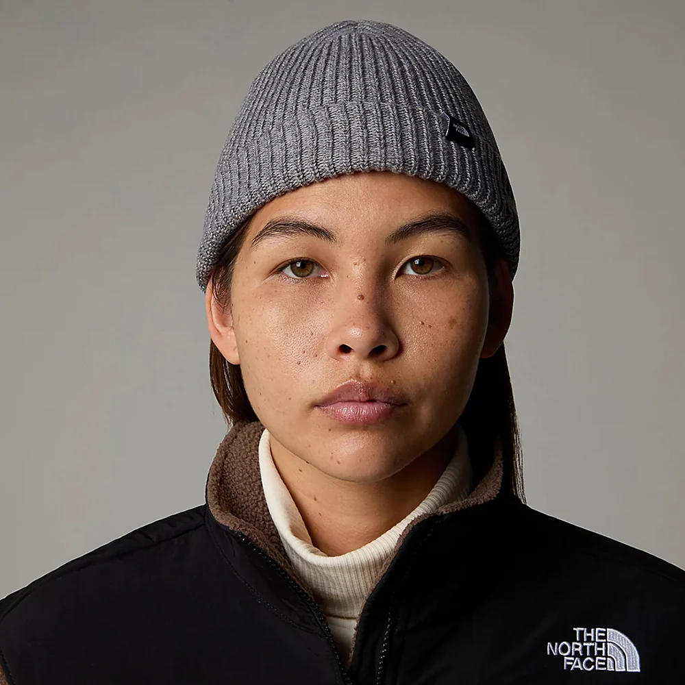 The North Face TNF Recycled Fisherman Beanie Mütze - Meliertes Grau - Image 4