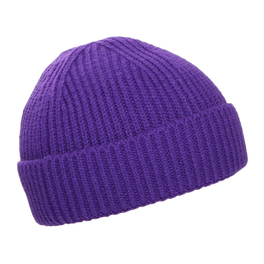 The North Face TNF Logo Box Cuffed Fisherman Beanie Mütze - Lila - Image 2