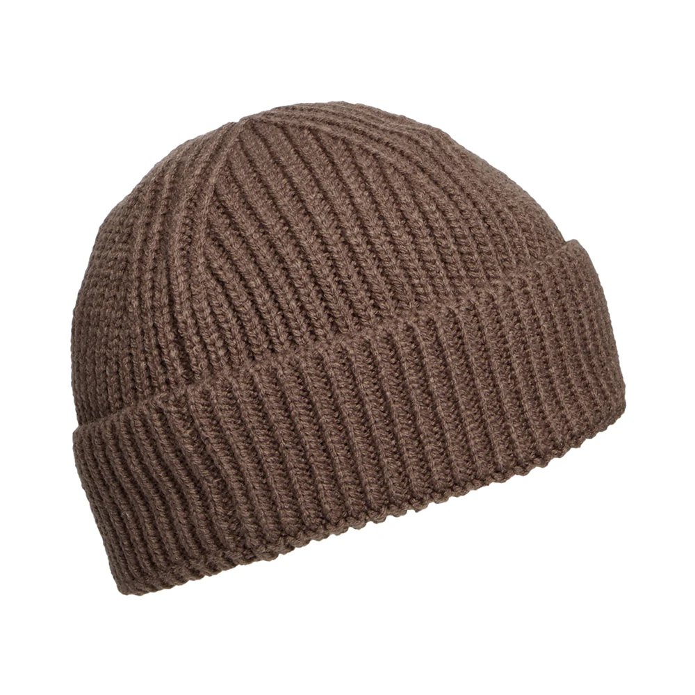 The North Face TNF Logo Box Cuffed Fisherman Beanie Mütze - Rauchbraun - Image 2