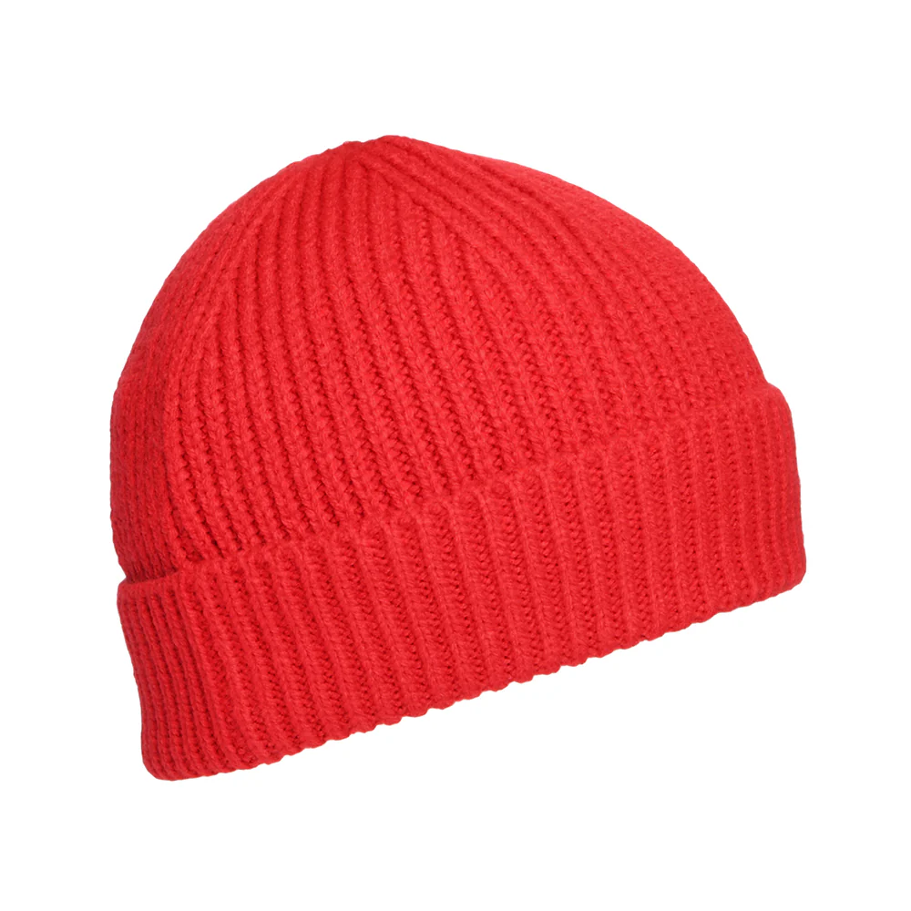 The North Face TNF Logo Box Cuffed Fisherman Beanie Mütze - Rot - Image 2