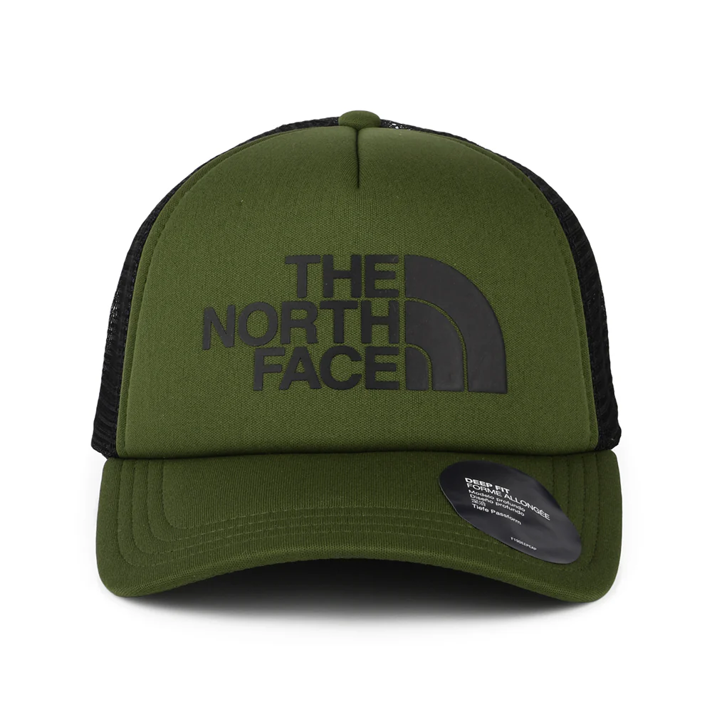 The North Face TNF Logo Deep Fit Trucker Cap - Olivgrün-Schwarz - Image 2
