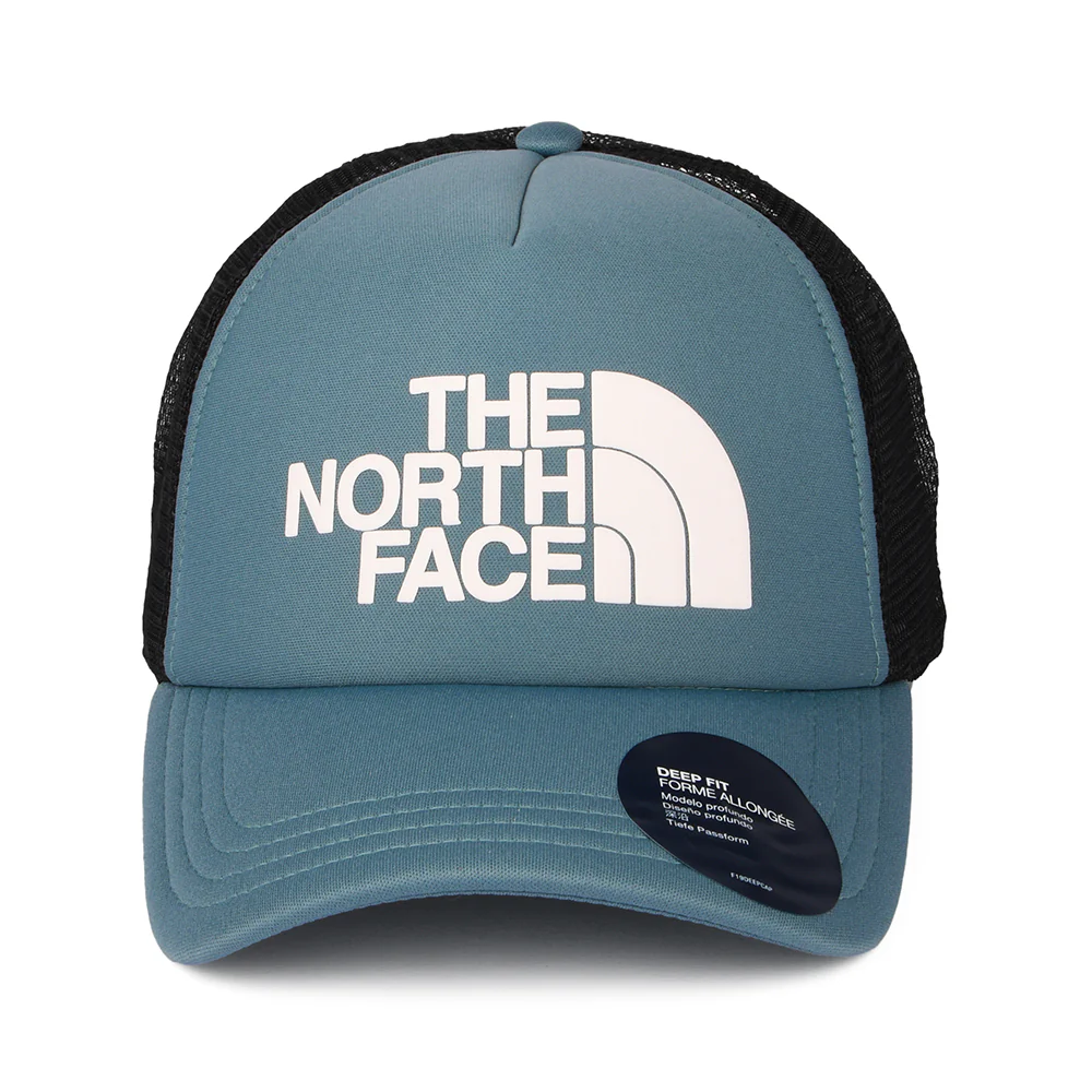 The North Face TNF Logo Deep Fit Trucker Cap - Schieferblau - Image 2