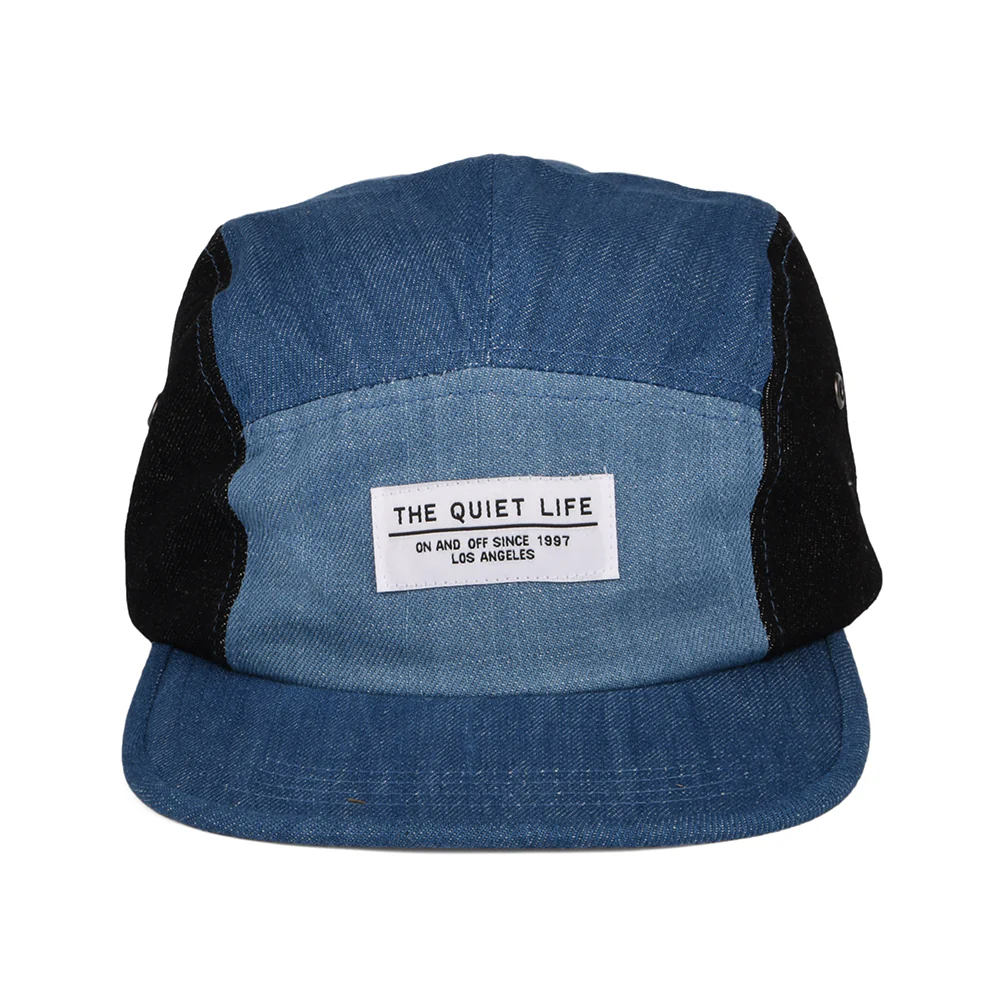 The Quiet Life Denim 5 Paneelen Cap Patchwork - Denim-Schwarz - Image 2