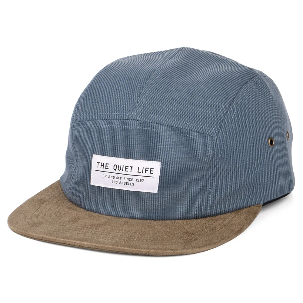 The Quiet Life Kord Combo 5 Paneelen Cap - Blau-Hellbraun