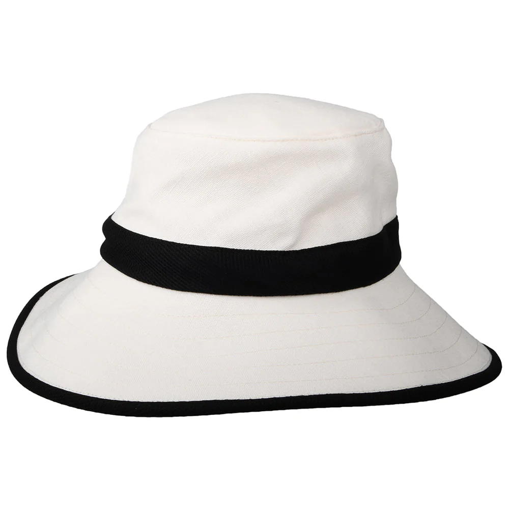 Tilley Adrienne Packbarer Sonnenhut aus Hanf - Schwarz-Weiß