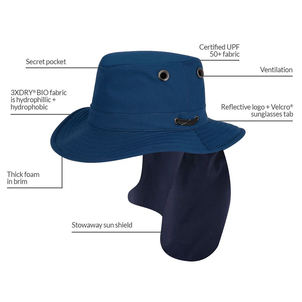Tilley Polaris Knautschbarer Sonnenhut - Königsblau - Image 4